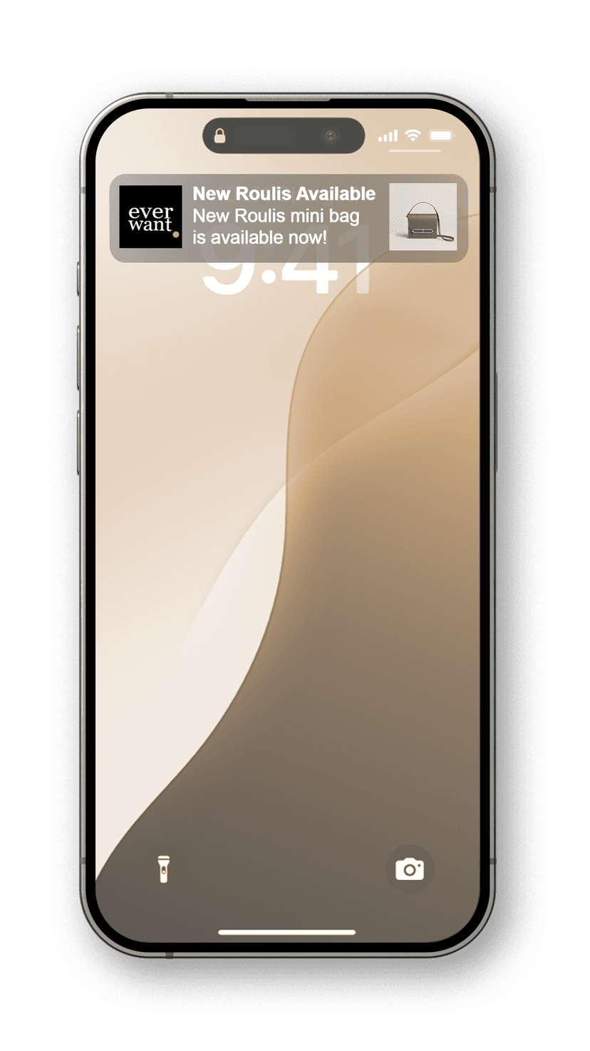 Instant notification screen